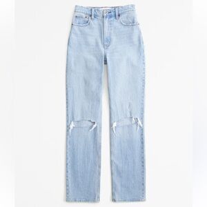 Abercrombie & Fitch 90s Straight Ultra High Rise Blue Jeans